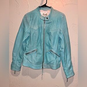 Scully Women's Light Blue Leather Jacket